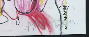 Anton Martineau - Aquarel en krijttekening, Zonder titel kopen? Bied vanaf 70!
