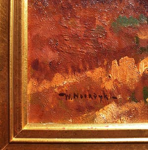 Willem Frederik Noordijk - Herfst, olieverf op doek (prachtig ingelijst, groot) kopen? Bied vanaf 350!