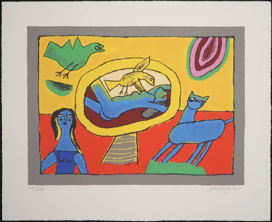 Corneille - Corneille: Zeefdruk, Femmes et chat en liberte kopen? Bied vanaf 120!