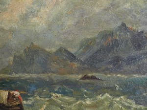 Niet of onleesbaar gesigneerd - Olieverf op doek , “Zeegezicht” – ingelijst , 69 x 89 cm kopen? Bied vanaf 10!