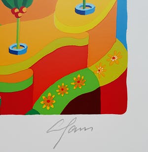 Louis Gans - Fantasielandschap, zeefdruk kopen? Bied vanaf 50!