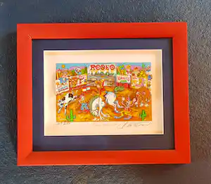 Charles Fazzino - Rodeo Round Up, 3-D Serigraphie, vendu pour 420€ !