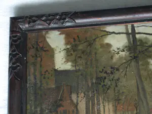 Annie Bruin - Olieverf op doek , Dorpsgezicht Laren? – Lijst, 34 x 44½ cm kopen? Bied vanaf 1!