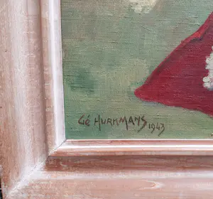 Gerard Hurkmans - Bloemstilleven met groene vaas kopen? Bied vanaf 20!