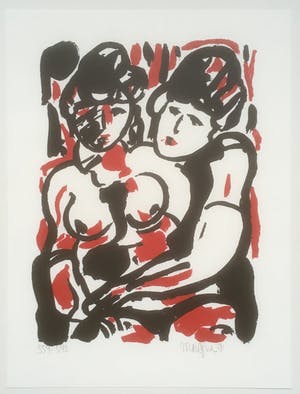 Marc Jonk - en 5 andere. Zeefdrukken. Thema liefde kopen? Bied vanaf 35!