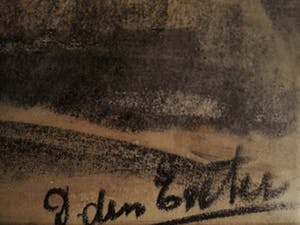 Dirk den Exter - Vroeg & Naïef - 1935 - Aquarel/Pastel - Boeket met Ridderspoor - gesigneerd kopen? Bied vanaf 10!