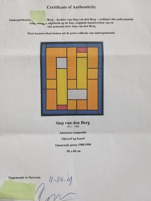 Siep van den Berg - Acrylverf op paneel 1987 kopen? Bied vanaf 1650!