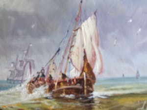 Niet of onleesbaar gesigneerd - Zeilschepen op zee kopen? Bied vanaf 1!