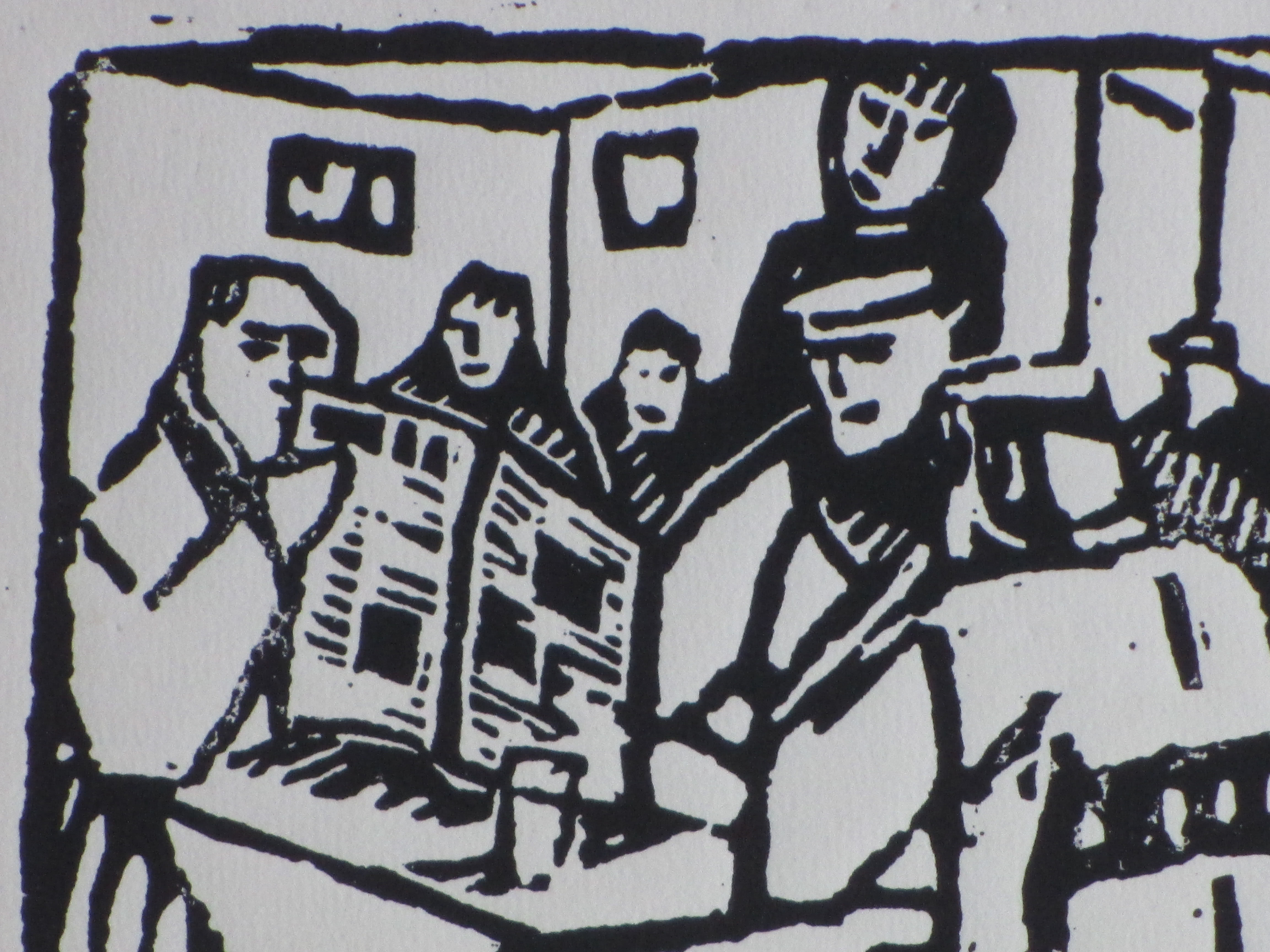 George Degenhart - Koffiehuis - Linosnede kopen? Bied vanaf 1!