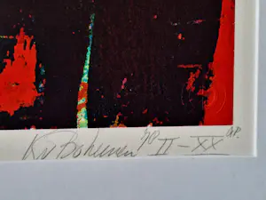 Kees van Bohemen - Grote 1978 A.P. (oplage slechts 20!) zeefdruk "groene Aap" in nieuwstaat. kopen? Bied vanaf 49!