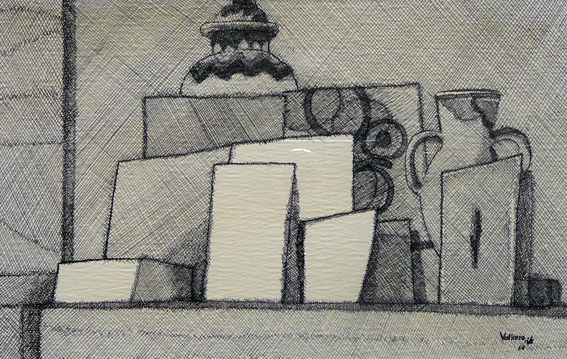 Meinert Volkers - Stilleven met kerstkaarten 1966 kopen? Bied vanaf 20!