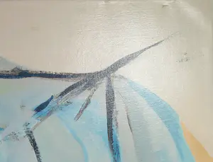 Hanneke Krijgsman-Kop - Acryl op doek, Compositie in geel en blauw - Ingelijst kopen? Bied vanaf 1!
