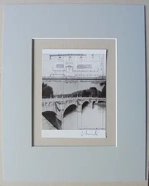 Christo - Project Pont Neuf , Paris 1984 - artcard - handgesigneerd - ready to frame kopen? Bied vanaf 90!