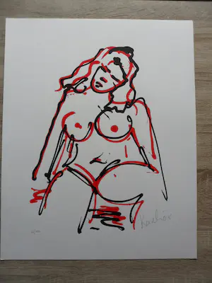 Jacob Kanbier - Zeefdruk, Naakt kopen? Bied vanaf 15!