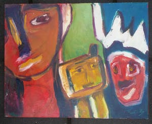 Niet of onleesbaar gesigneerd - Figuren. In de stijl van Cobra. kopen? Bied vanaf 10!