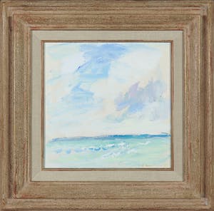 Adrie Mouthaan - Olieverf op doek, Wales in wolken - Ingelijst kopen? Bied vanaf 200!