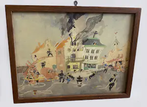 Niet of onleesbaar gesigneerd - cartoon - aquarel - jaren '30/'40 kopen? Bied vanaf 1!