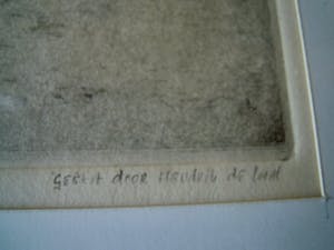 Hendrik de Laat - Originele ets stadsgezicht oud Tilburg centrum. LAATSTE KANS !!!!!!!! kopen? Bied vanaf 25!