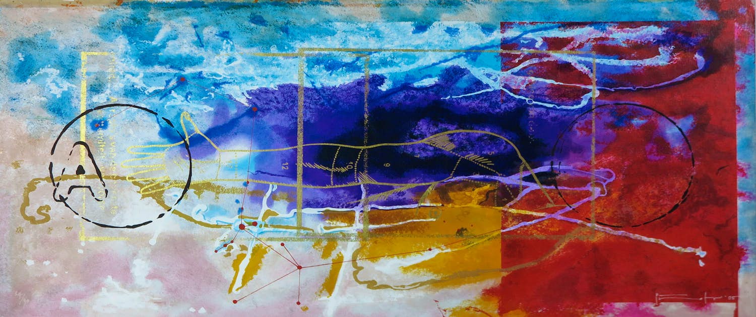 Piotr Konkel - Zeefdruk op paneel, Zonder titel kopen? Bied vanaf 35!