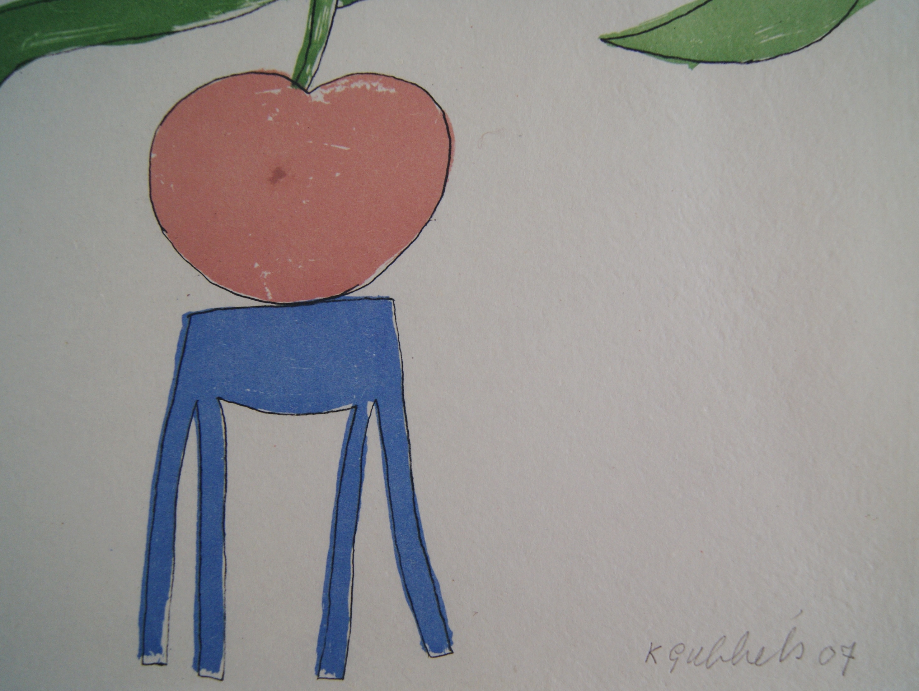 Klaas Gubbels - litho op handgeschept papier 'De tafel' - 2007 kopen? Bied vanaf 145!