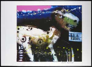 Herman Brood - Grote zeefdruk, Nightride - Ingelijst (Groot) verkocht voor € 1!