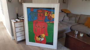 Corneille - carborundum 102/120 (zeer groot en ingelijst), 1988 kopen? Bied vanaf 499!