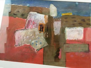 Lita van Engelenhoven - Landschap met roze weide kopen? Bied vanaf 75!