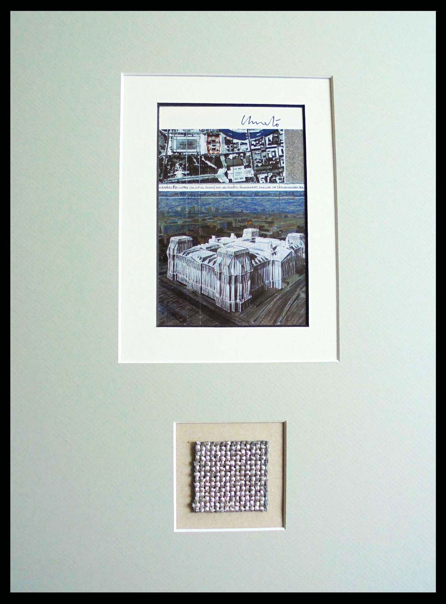 Christo - Collage Reichstag Berlin - 1995 - handgesigneerd -in pptout -ready to frame kopen? Bied vanaf 139!