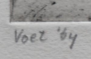 Wilfred Voet - Ets: "5 koetjes" - 1964 kopen? Bied vanaf 50!