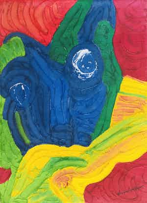 Bengt Lindstrom - zonder titel maar met lijst verkocht voor € 375!