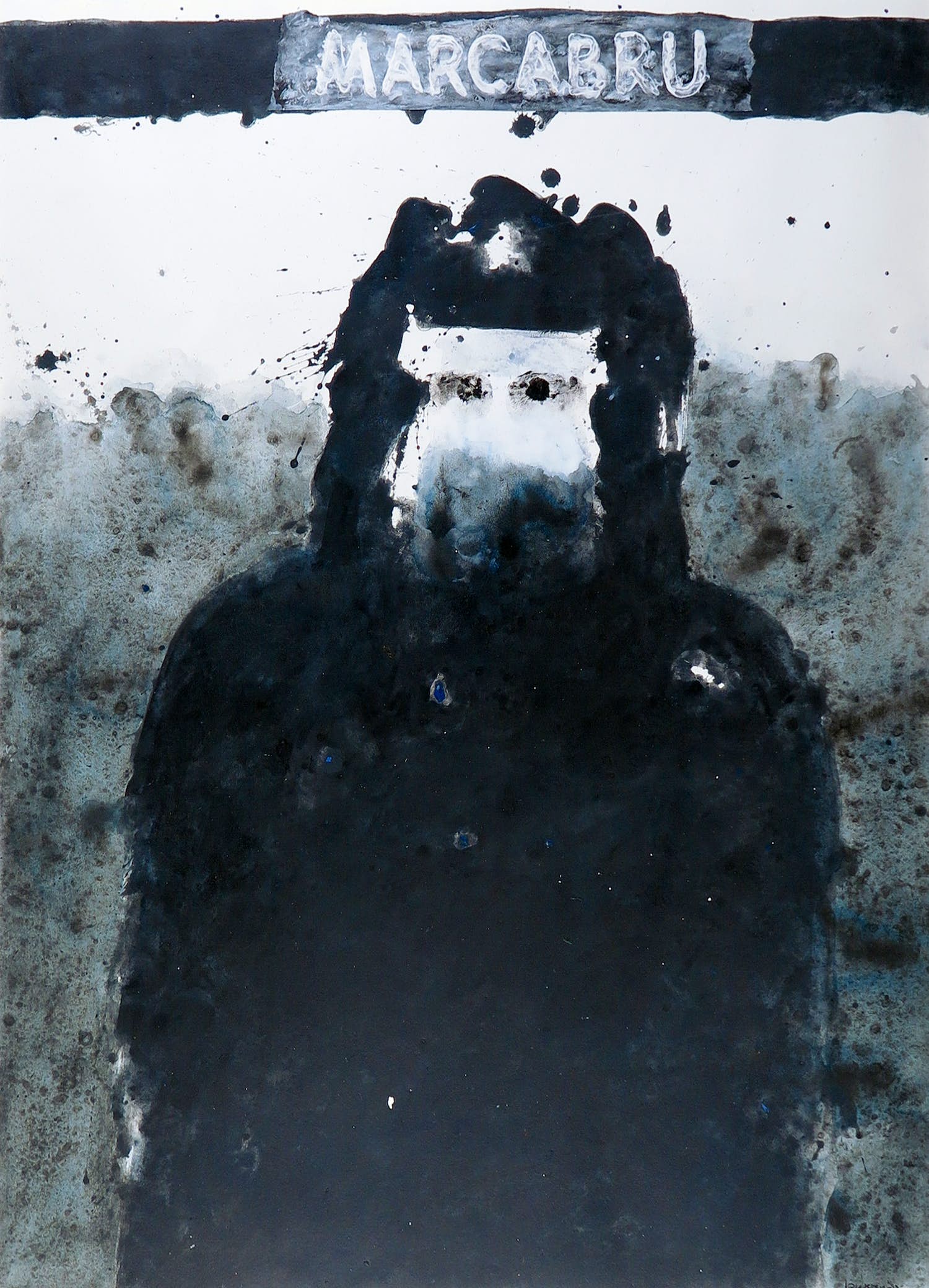 Jef Diederen - Gemengde techniek op papier, Marcabru XII verkocht voor € 1!