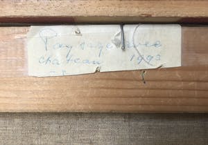 Niet of onleesbaar gesigneerd - Paysage avec Chateau, olieverf op doek kopen? Bied vanaf 1!