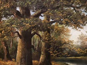 Niet of onleesbaar gesigneerd - Bos met water kopen? Bied vanaf 1!