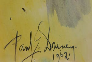 Paul Daenen - Gemengde techniek op papier, Portret - Ingelijst kopen? Bied vanaf 35!