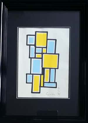 Siep van den Berg - Collage op papier uit 1981 verkocht voor € 125!