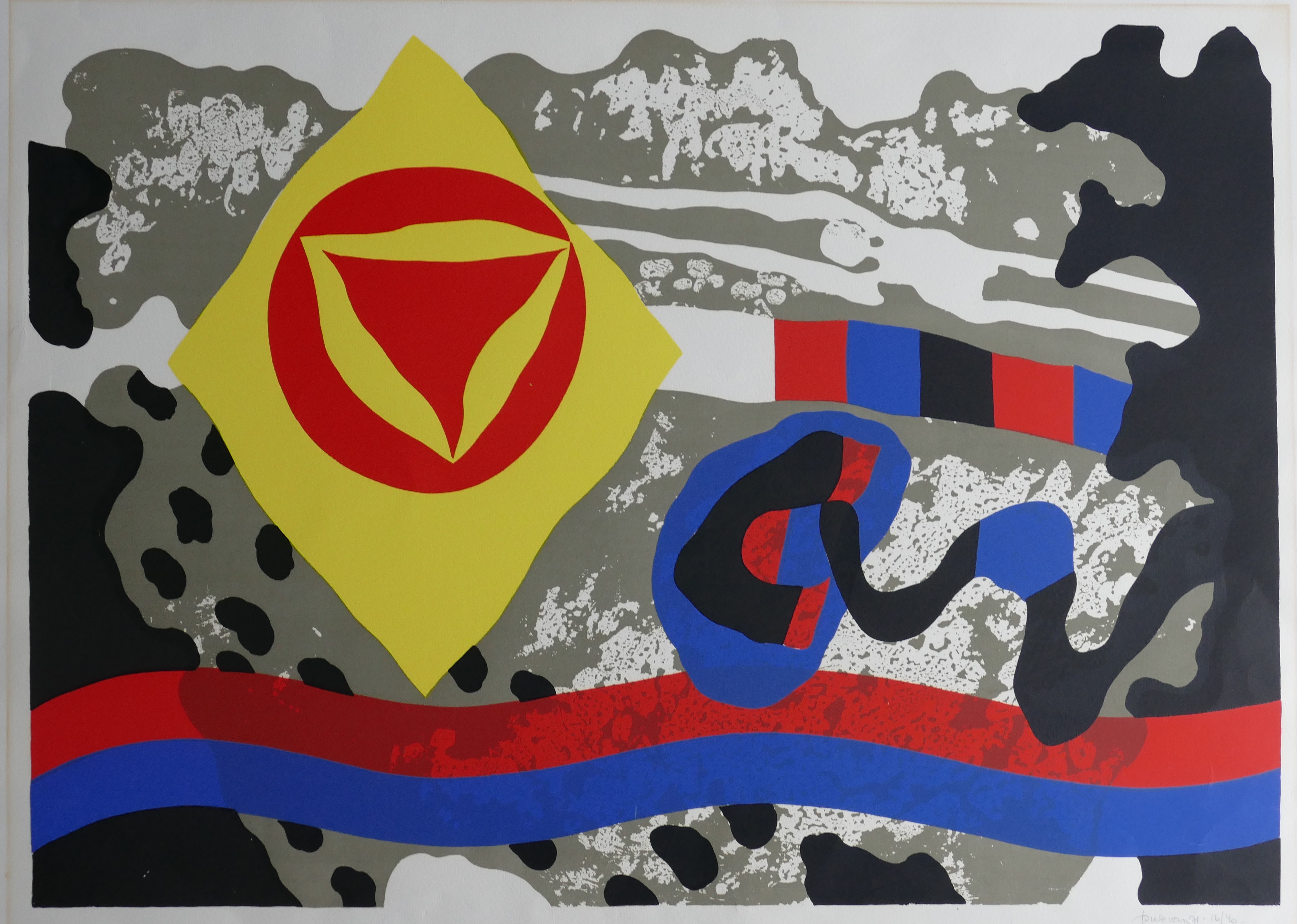 Jef Diederen - Litho Abstract 1965 kopen? Bied vanaf 85!