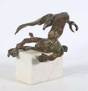 Johan de Zoete - Bronzen beeld, Z.T. Gevecht kopen? Bied vanaf 150!