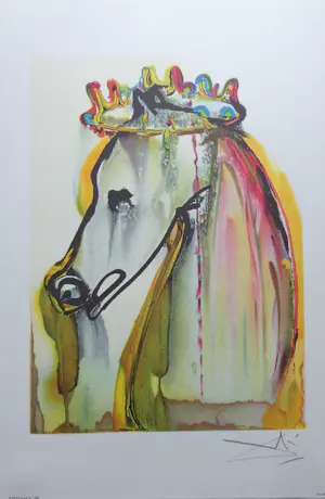 Buy Salvador Dali - LES CHEVAUX DE DALI / KLEURLITHO / 56x36cm / DROOGSTEMPEL / 1983? Bid from 45!
