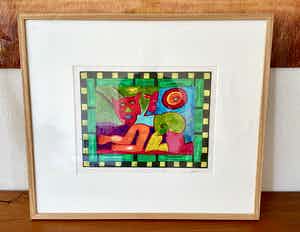 Clemens Briels - Zeefdruk, Gato - Ingelijst - Nr. 309 verkocht voor € 75!