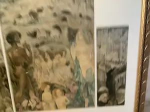 Willem van Konijnenburg - Drieluik - ontsluiering , prachtig ingelijst kopen? Bied vanaf 50!