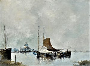 Robert Verheyen - Boten bij haven of stad. kopen? Bied vanaf 160!