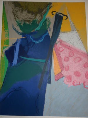 Henk van Vessem - Zeefdruk. Titel, "Uitzwaaien". kopen? Bied vanaf 10!