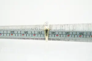 90- Apart vormgegeven 14 Krt gouden fantasie ring met  4 princess cut zirkonen kopen? Bied vanaf 140!