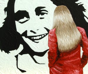 Gerard Boersma - Anne Frank (Vrouw kijkend naar portret van Anne Frank) kopen? Bied vanaf 75!