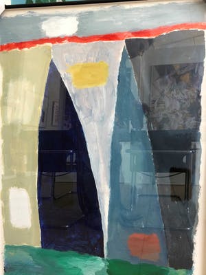 Harrie Gerritz - Compositie met lintbebouwing ( groot in vrijwel nieuwe lijst) kopen? Bied vanaf 1100!
