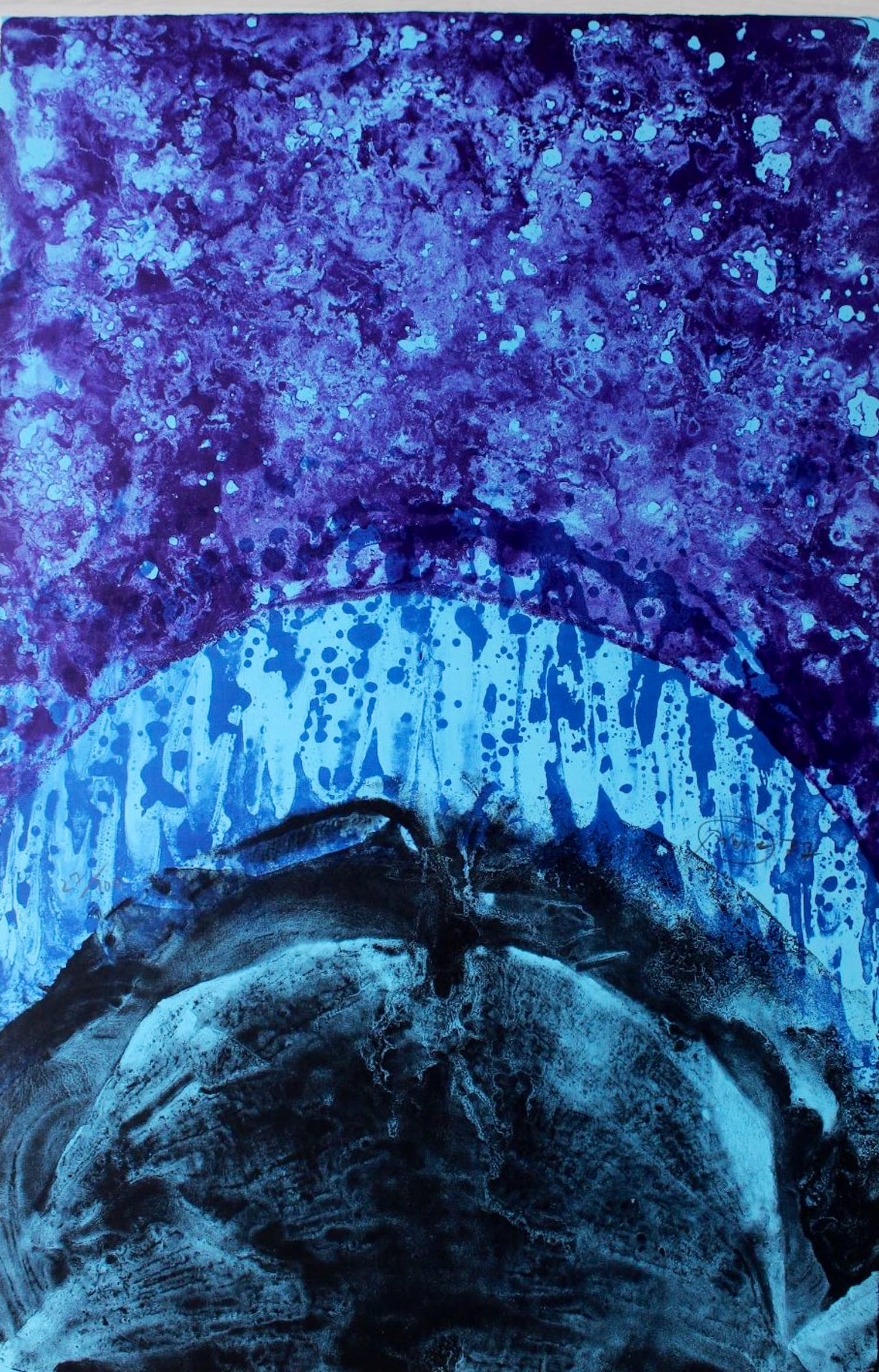 Otto Piene - "Blue Quake" 1977 verkocht voor € 550!