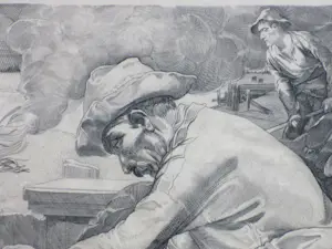 Johannes Josephus Aarts - Arbeider - Kopergravure kopen? Bied vanaf 80!