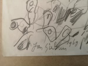 Jan Sierhuis - Tekening 1969 kopen? Bied vanaf 1!