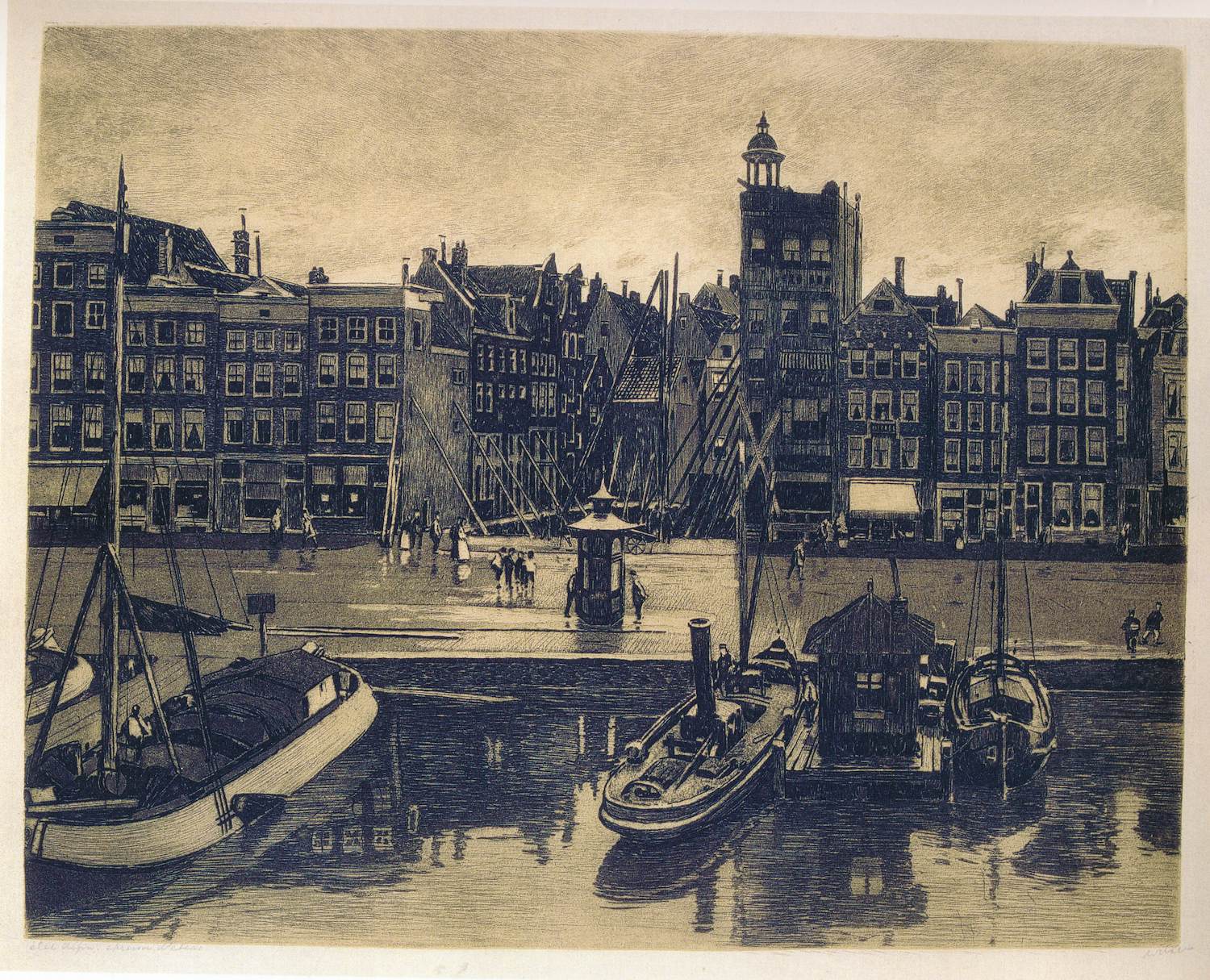 Willem Witsen - Gezicht op het Damrak. kopen? Bied vanaf 195!