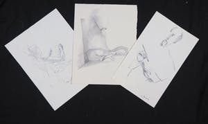 Joe Wols - Potloodtekening op papier, Figuren kopen? Bied vanaf 1!